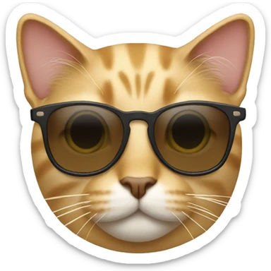 Cat with sunglasses sticker