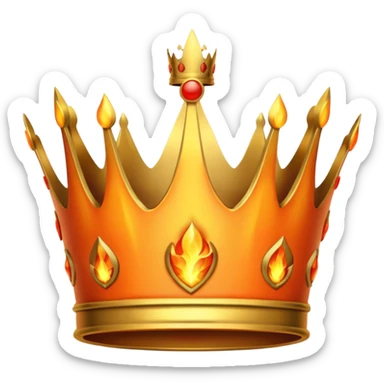 Coroa pegando fogo sticker