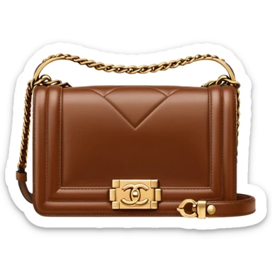 chanel le boy brown bag sticker