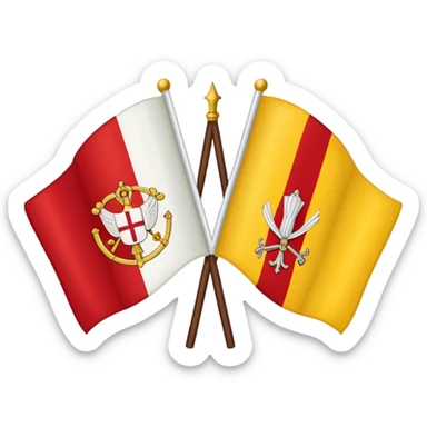 Vatican flag with prohibited symbol overlay sticker