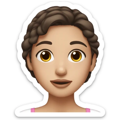 Brunette white skin care girl  sticker