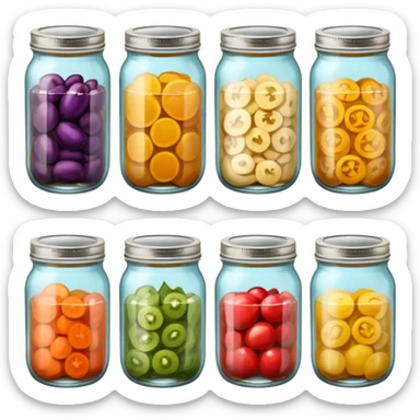 Food preserving in mason jars sticker