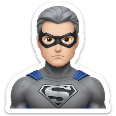 Gray superhero  sticker