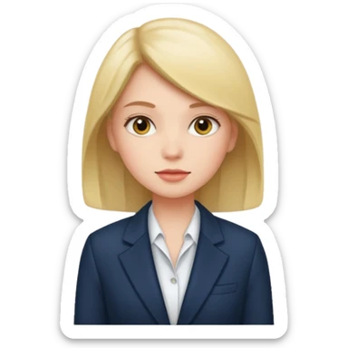 Salon owner a girl with blazer  sticker