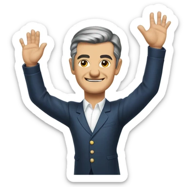 Shavkat Mirziyoyev open hands sticker