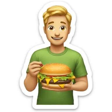 Eating burgers  sticker