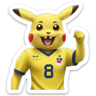 Pikachu football équipe de France sticker