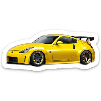 350z drift tuning yellow sticker