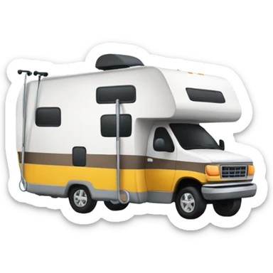 RV with crutches sticker