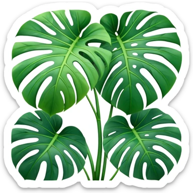 Monstera plant sticker