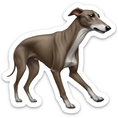 Greyhound stepping over a bison sticker