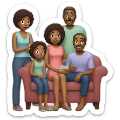 Family soins the chenille sticker