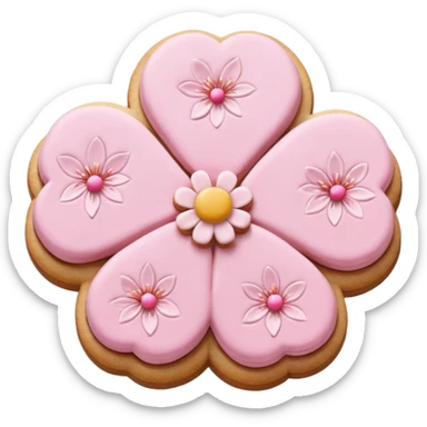 A Cherry blossom shaped cookie sticker