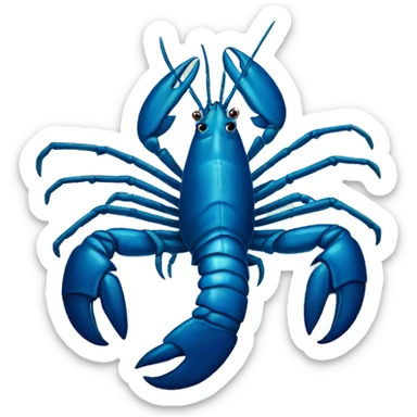 Blue lobster sticker