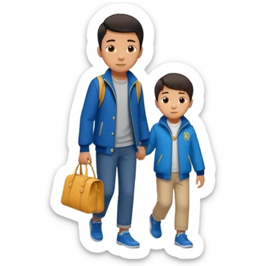 leaving his mother in Shanghai to live with his father in Hong Kong sticker