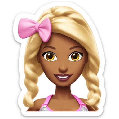 Blonde Go-go dancer Enid Sinclair Barbie,  wearing bunny ears  sticker