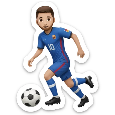 A person who plays football like Messi sticker