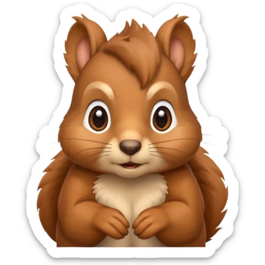 Emotional squirrel sticker