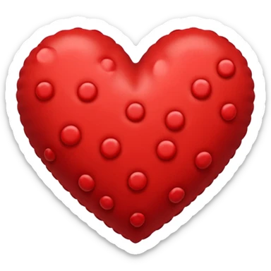 heart with a velvet dot border sticker