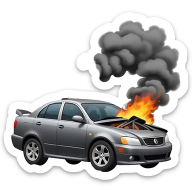 Car crash sticker