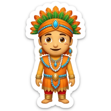 Generate an emoji with a funny Indian costume sticker