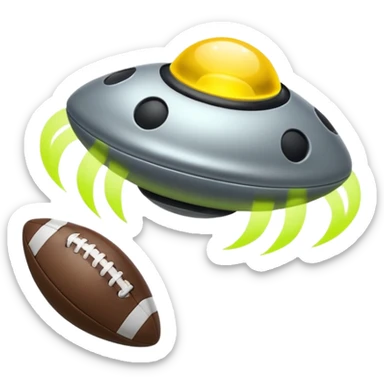 UFO playing football sticker