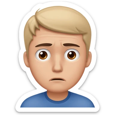 Overwhelmed man sticker