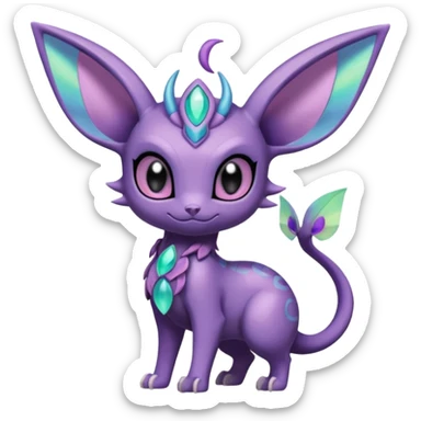 Meloetta-Delcatty-Espeon-Spyro-Toothless-Stitch-Pokémon-Fakémon-creature-hybrid sticker