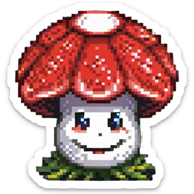 Super Mario red mushroom power-up sticker