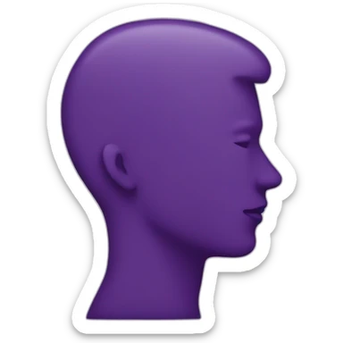 purple human silhouette sticker