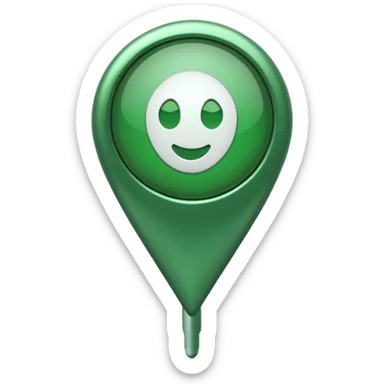 location pin italy green sticker