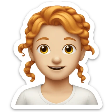 Ginger girl slide from rainbow  sticker