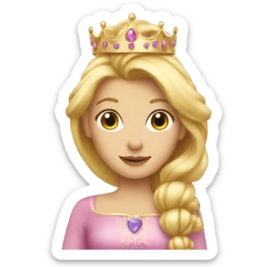 Blond princess sticker