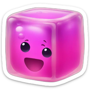 Jelly cube sticker