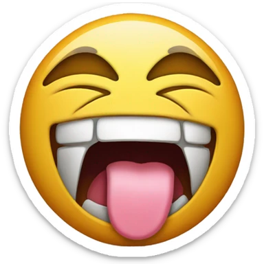 emoji face with tongue sticking out side of mouth  sticker