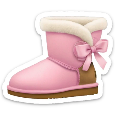 Ugg com laço rosa  sticker