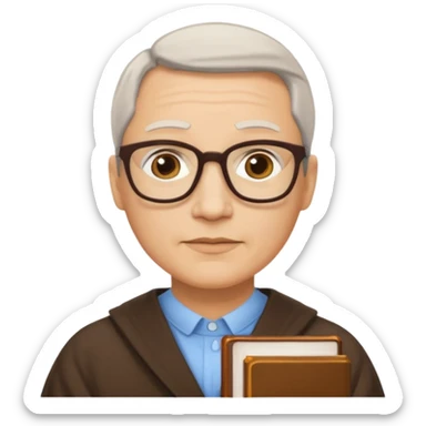 mdidle aged, The wise librarian sticker