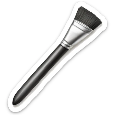 a painting brush drawing on a piece of paper sticker