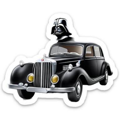  Darth Vader’s 1943 hot wheels WW2 Mercedes German Staff Officer’s 4-door Car sticker