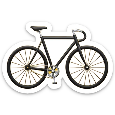 Create a Telugu Desam Party (TDP) flag emoji: bright solid yellow background, simple black bicycle icon in the center. Flat emoji style, bold colors, clean edges, no text, no gradients, no shadows. Square 1:1 ratio, transparent background, minimal and clear like a system emoji. sticker