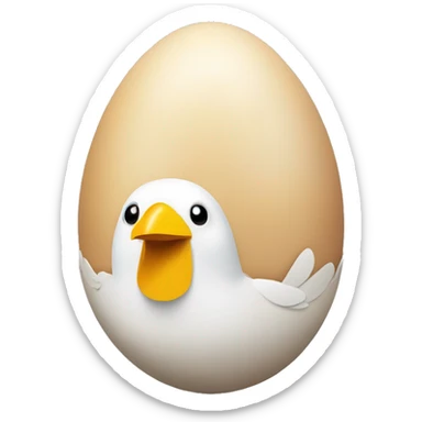 Nesting doll, but its an egg with chicken inside sticker