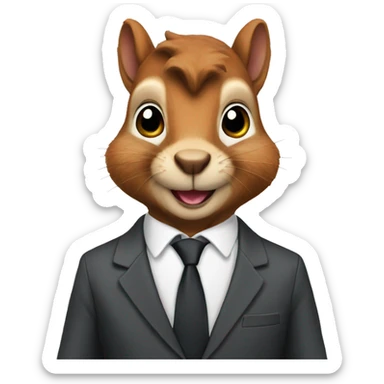 Squirrel in a suit sticker