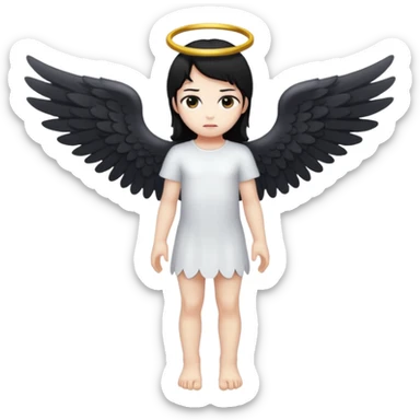 Fallen angel in full growth sticker