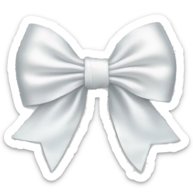 white satin bow sticker