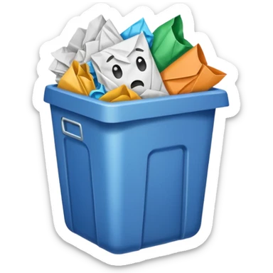 office trash tiny sticker