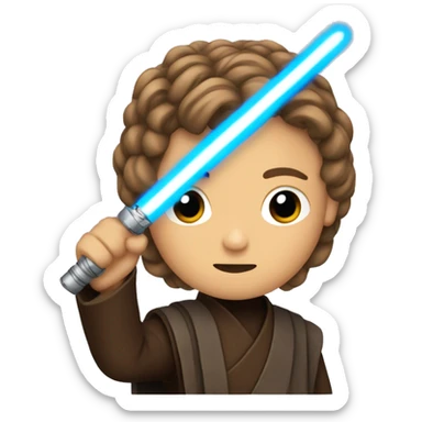 Anakin Skywalker with a Jedi braid sticker