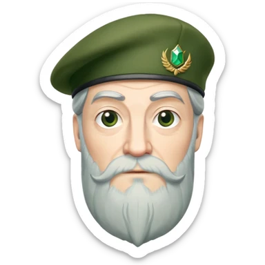 Dumbledore green beret hat with decoration sticker