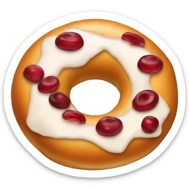 Cranberry bagel  sticker