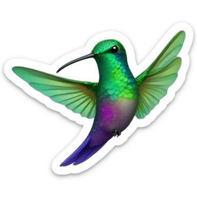 irridescence hummingbird sticker
