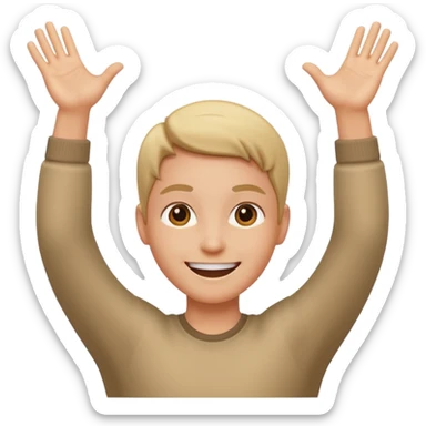 A person with the arms opened and extended sticker